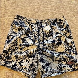 Floral Navy/White Print Swim Shorts